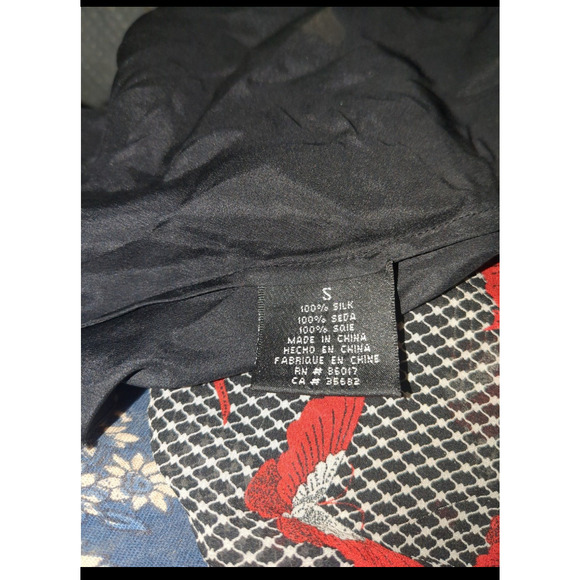 Small Bebe 100% silk cowl neck halter butterfly women's blouse #21 - Picture 5 of 6